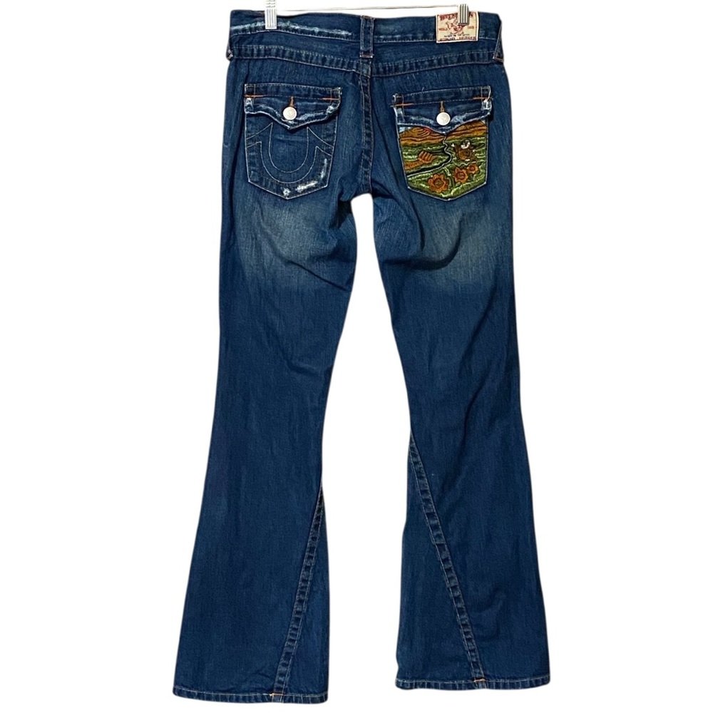 SOLD! DO NOT BUY!! True Religion Joey Flare Jeans 31 Hitchhiking Buddha